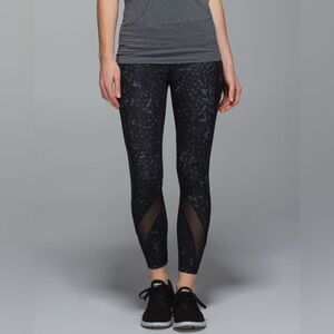 Lululemon Inspire Crop ll Full On Luxtreme Mesh Star Crushed Coal Leggings